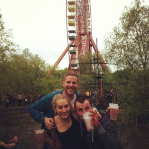Andy, myself and Benny a bit excited at The XX festy in Spreepark, Berlin..