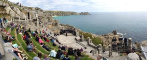 A boys choir singing for us at the Minack Theatre, at Porthcurno, 4 miles from Land's End in Cornwall