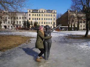 Fun in the snow of Riga - freezing!!