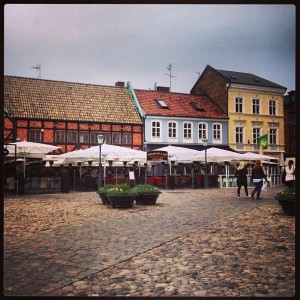 The cobbled streets of Malmo, Sweden..