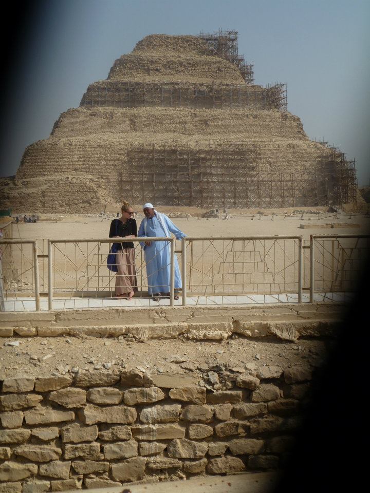 Hanging in front of the Saqqara Pyramid..