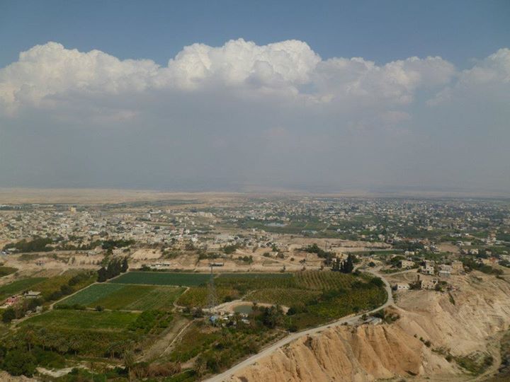The view from the Mount of Temptation in Jericho..