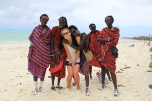Me and some of our Masai students on Jambiani Beach..