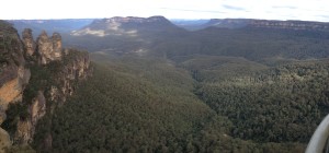 The Three Sisters in the Blue Mountains of New South Wales..