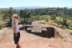 The incredible Rock-Hewn Churches of Lalibela.  Amazing how they have cut through a massive stone to make these churches.  This one is the Bete Giorgis (St George Church)..