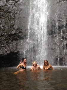 Swimming at the base of Manoa Falls..!