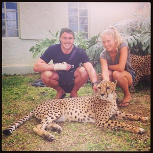 Mitty and I with the cheetahs at Otjitotongwe Cheeetah Park..!!