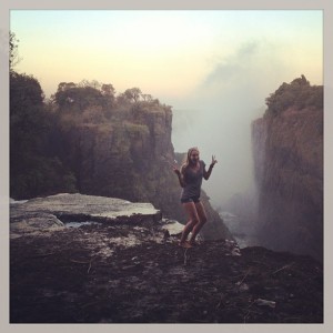 Hanging on Devil's Cataract, dodging the hippos.. Fun!!