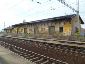 The train station for the Terezin Concentration Camp..