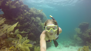 Free Diving amongst the coral..
