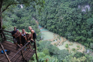The view over the pools of Semuc Champey..