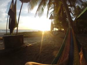 El Cuco sunset from the hammock..