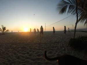 La Punta Volleyball at sunset.